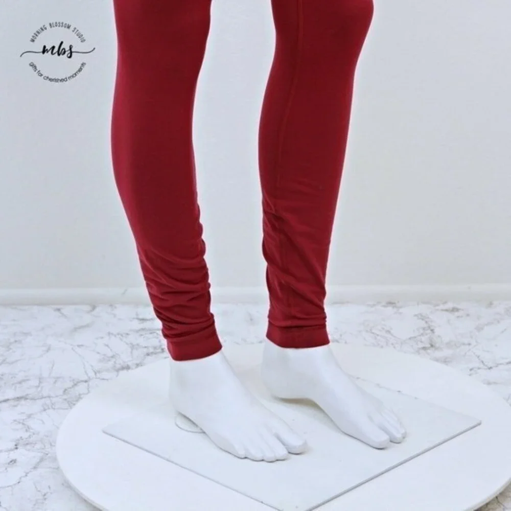 Lululemon‎ High Rise Full Length Fitted Stretch Leggings Red Women 6